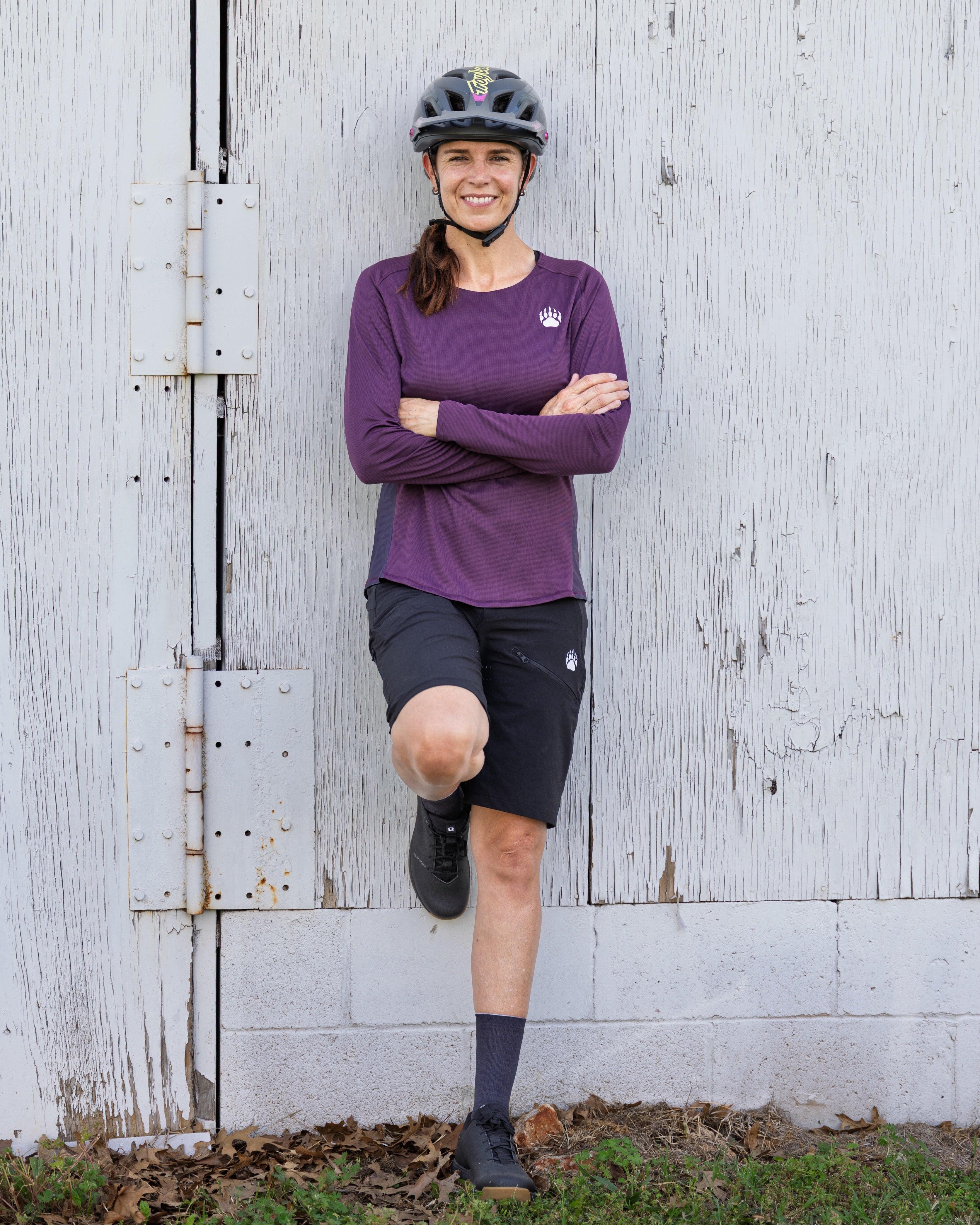 BEAR10 Women's Deep Purple Long Sleeve MTB Shirt | Mountain Bike