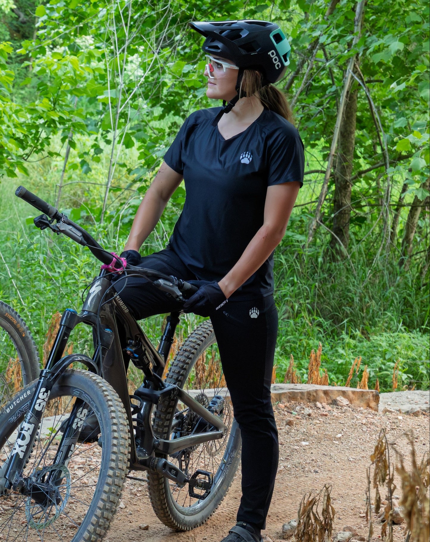 BEAR10 Women’s Short Sleeve MTB Shirt – Black