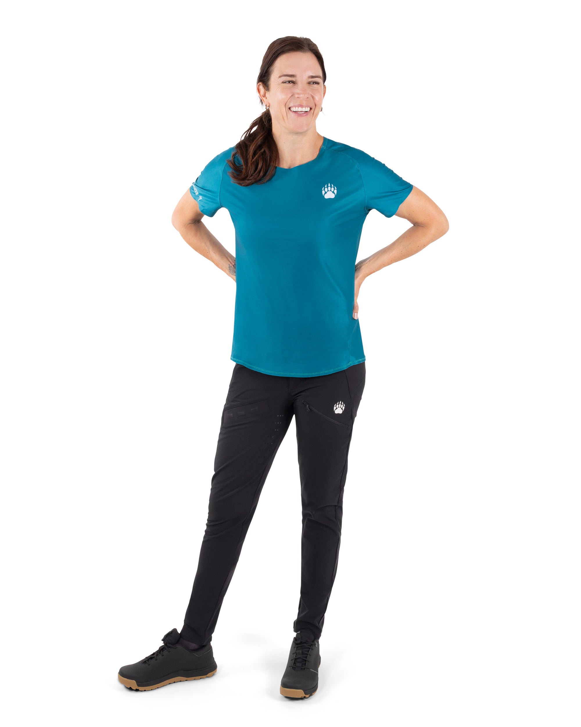 BEAR10 Women’s Short Sleeve MTB Shirt – Turquoise