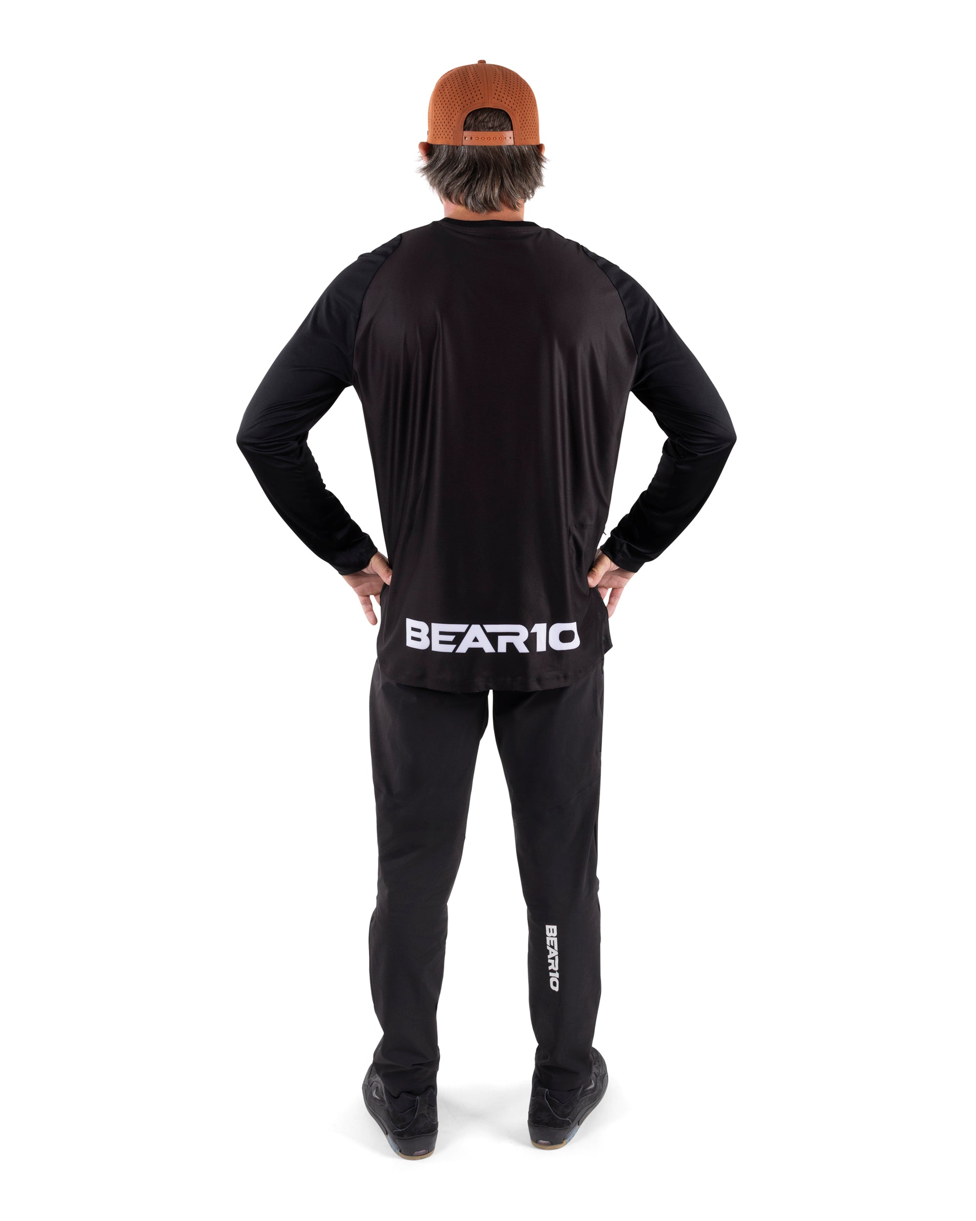 BEAR10 Men’s Long Sleeve MTB Shirt – Black