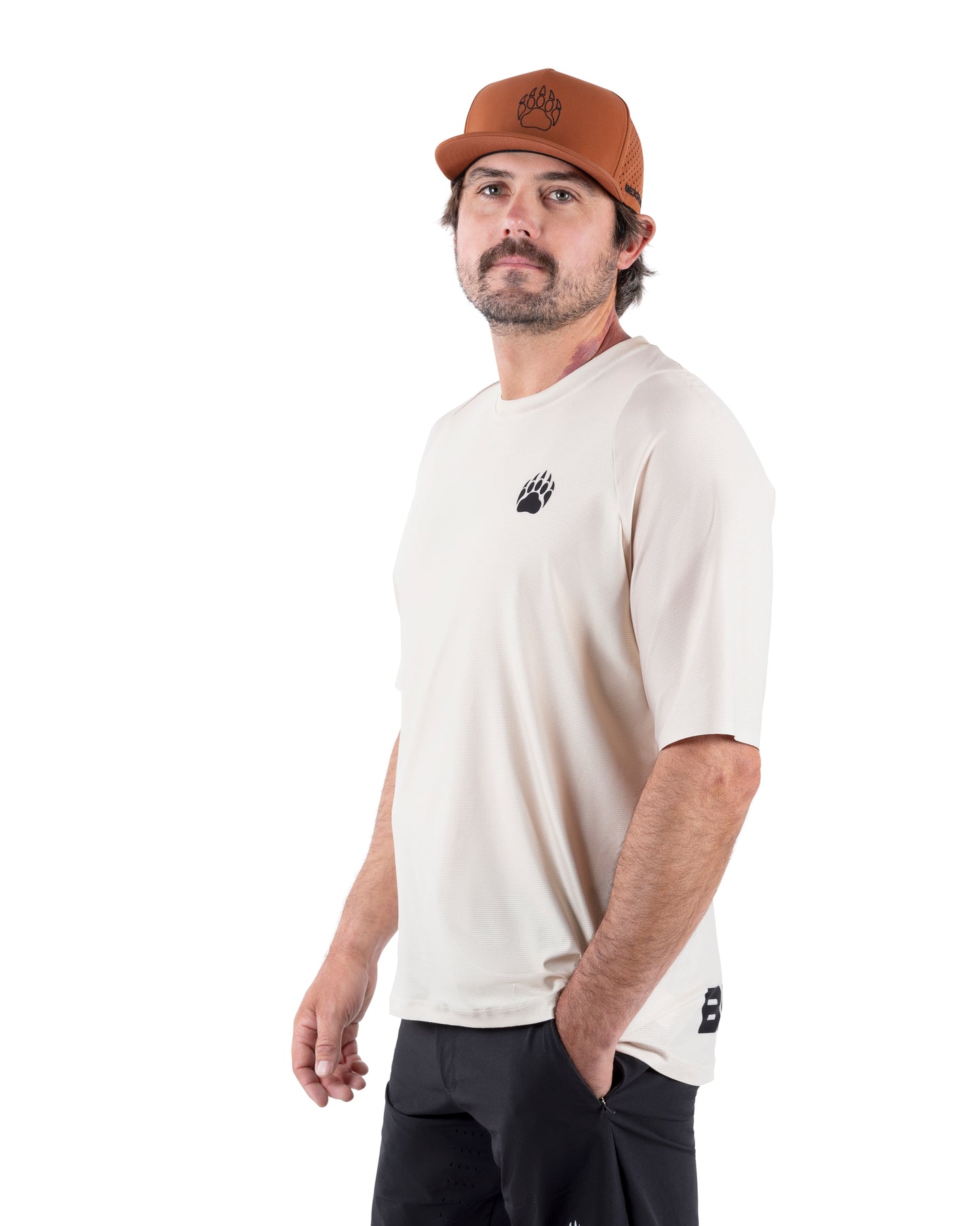 BEAR10 Men’s Short Sleeve MTB Shirt – Sand