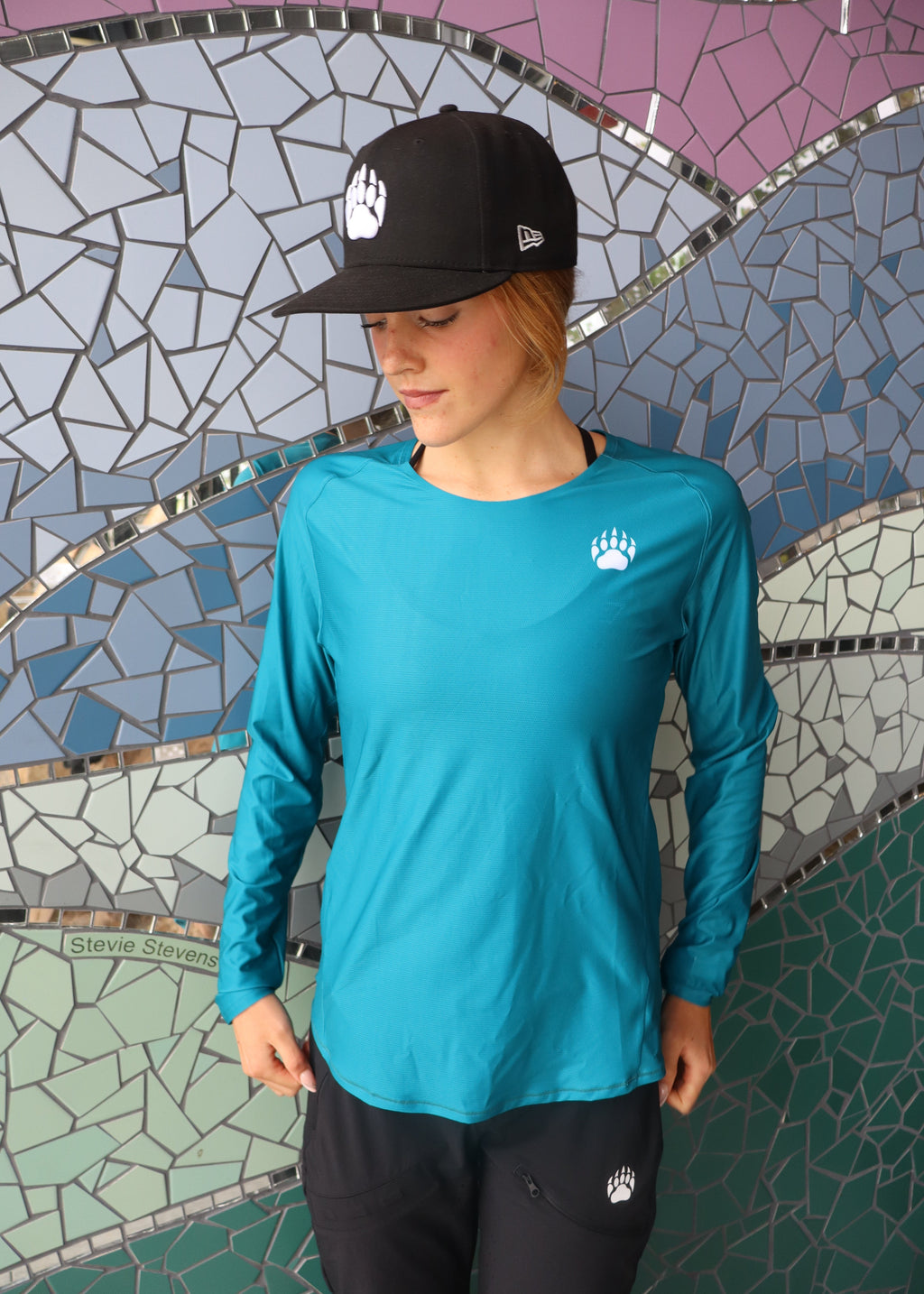 BEAR10 Women's Long Sleeve MTB Shirt - Turquoise