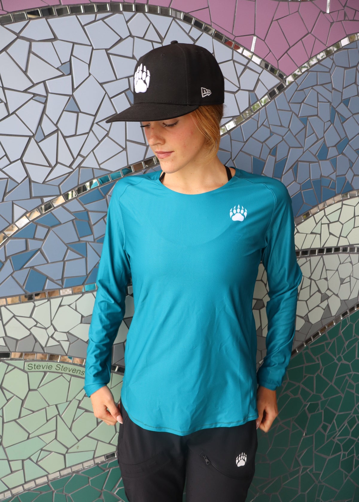 BEAR10 Women's Long Sleeve MTB Shirt - Turquoise