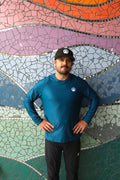 BEAR10 Men's Long Sleeve MTB Shirt - Blue