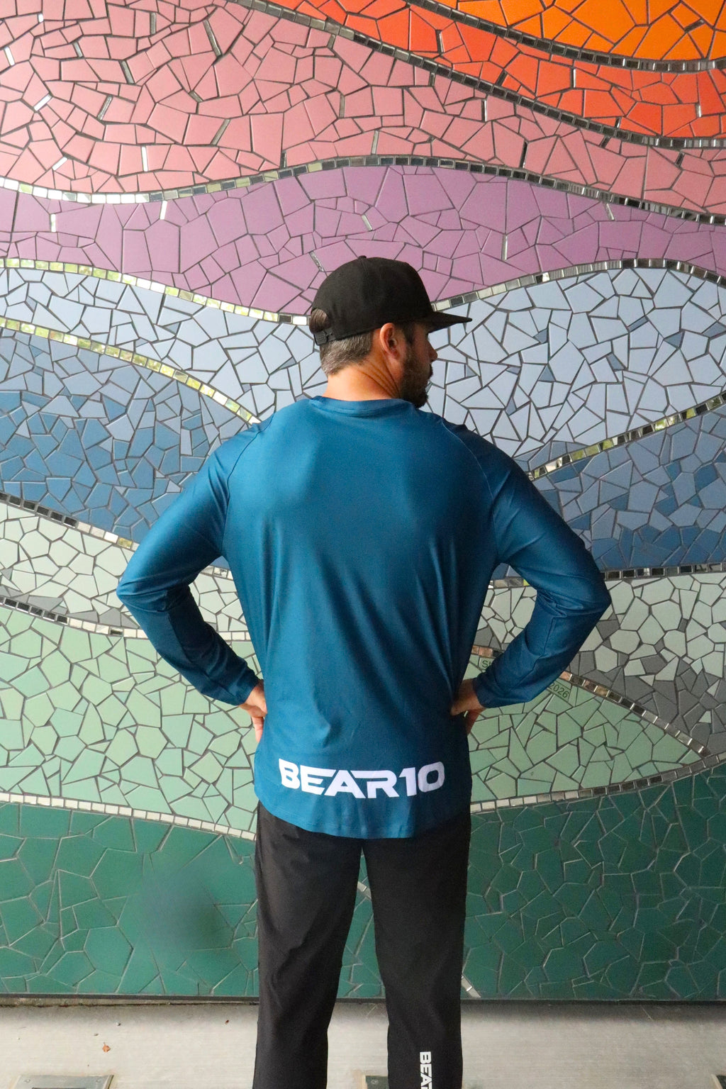 BEAR10 Men's Long Sleeve MTB Shirt - Blue